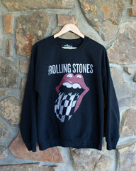 Rolling Stones Zip Code Night Black Thrifted Sweatshirt (FINAL SALE) - shoplivylu