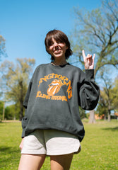 Rolling Stones Longhorns Psych Charcoal Thrifted Sweatshirt