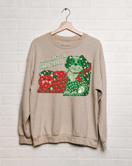 All I Want For Christmas Sand Thrifted Sweatshirt - shoplivylu