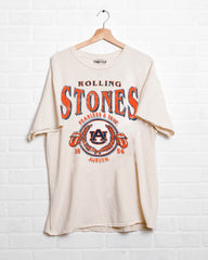 Rolling Stones Auburn Tigers College Seal Off White Thrifted Tee
