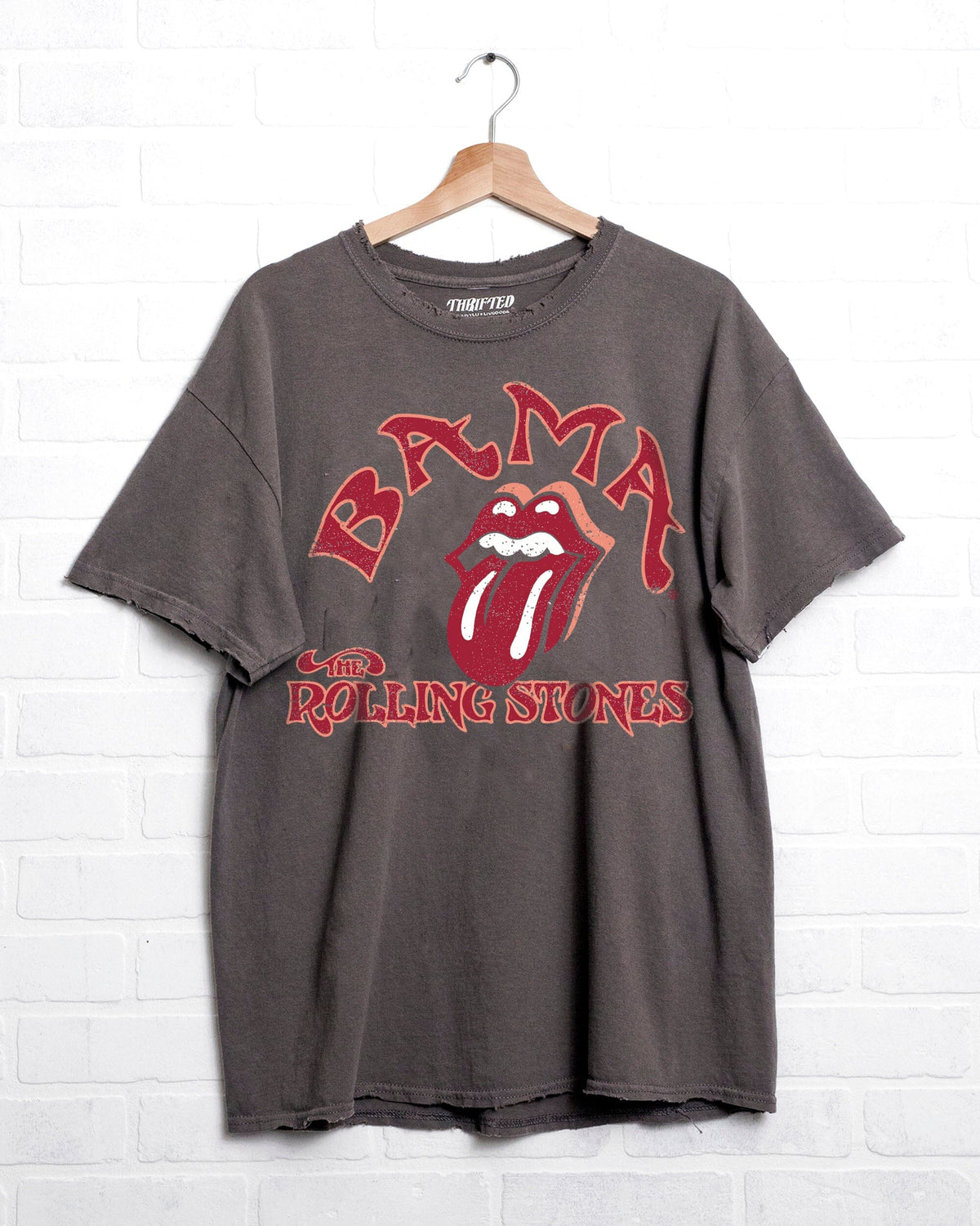 Rolling Stones Bama Psych Charcoal Thrifted Tee