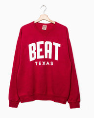 Beat Texas Gault Crimson Sweatshirt - shoplivylu
