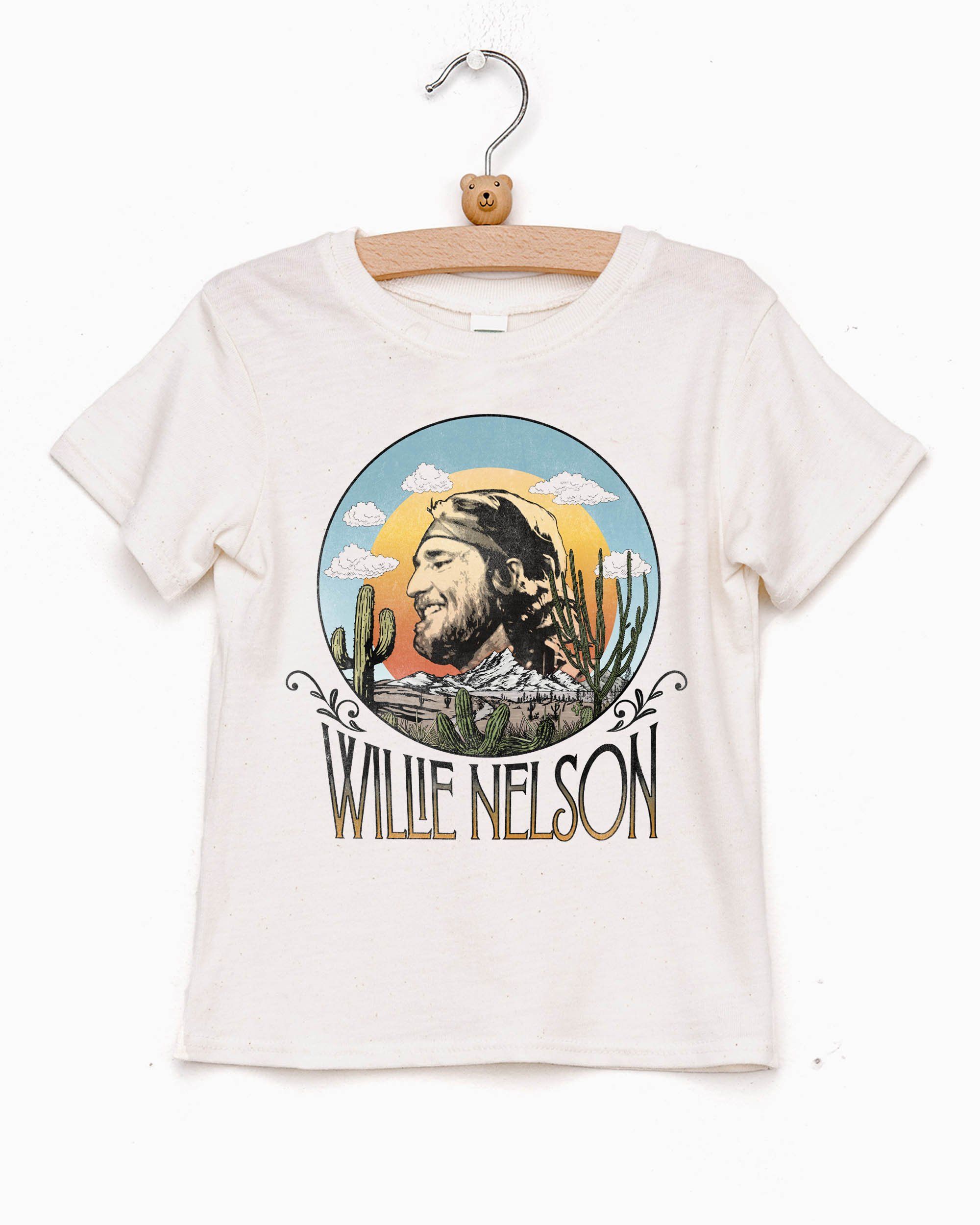 Children's Willie Nelson In the Sky Oatmeal Tee - shoplivylu