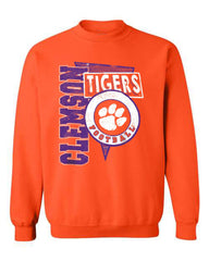 Clemson Tigers Football Spree Orange Thrifted Sweatshirt