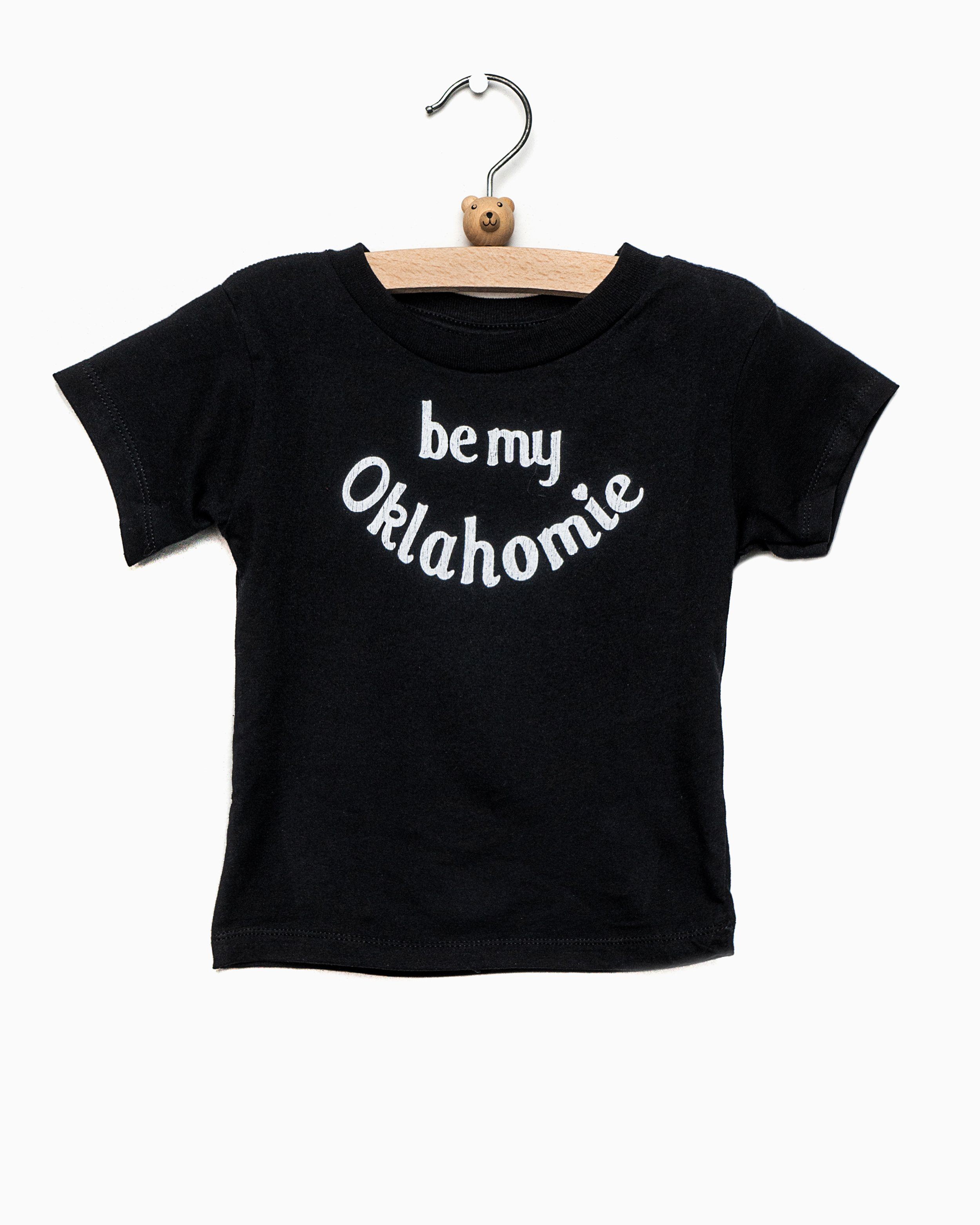 Children's Be My Oklahomie Black Tee with White Letters (4457073705063)