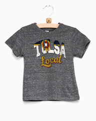 Children's Tulsa Local Flag Gray Tri-blend Tee (1399803281511)