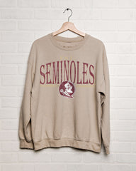 FSU 80s Sand Thrifted Sweatshirt - shoplivylu