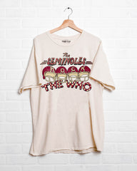The Who Seminoles Rock Off White Thrifted Tee - shoplivylu