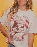 OU Sooners Beach Shade Off White Thrifted Tee - shoplivylu
