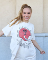 The Beach Boys Texas Tech True To Your School Off White Thrifted Tee - shoplivylu