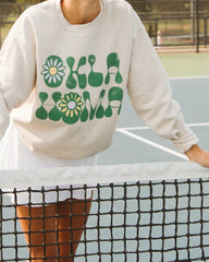 Oklahoma Flower Sand Thrifted Sweatshirt (FINAL SALE) - shoplivylu