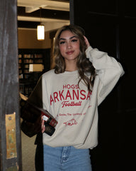 Arkansas Razorbacks Shot Off Sand Thrifted Sweatshirt - shoplivylu