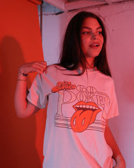 Rolling Stones OSU Cowboys Stoned Off White Thrifted Tee - shoplivylu