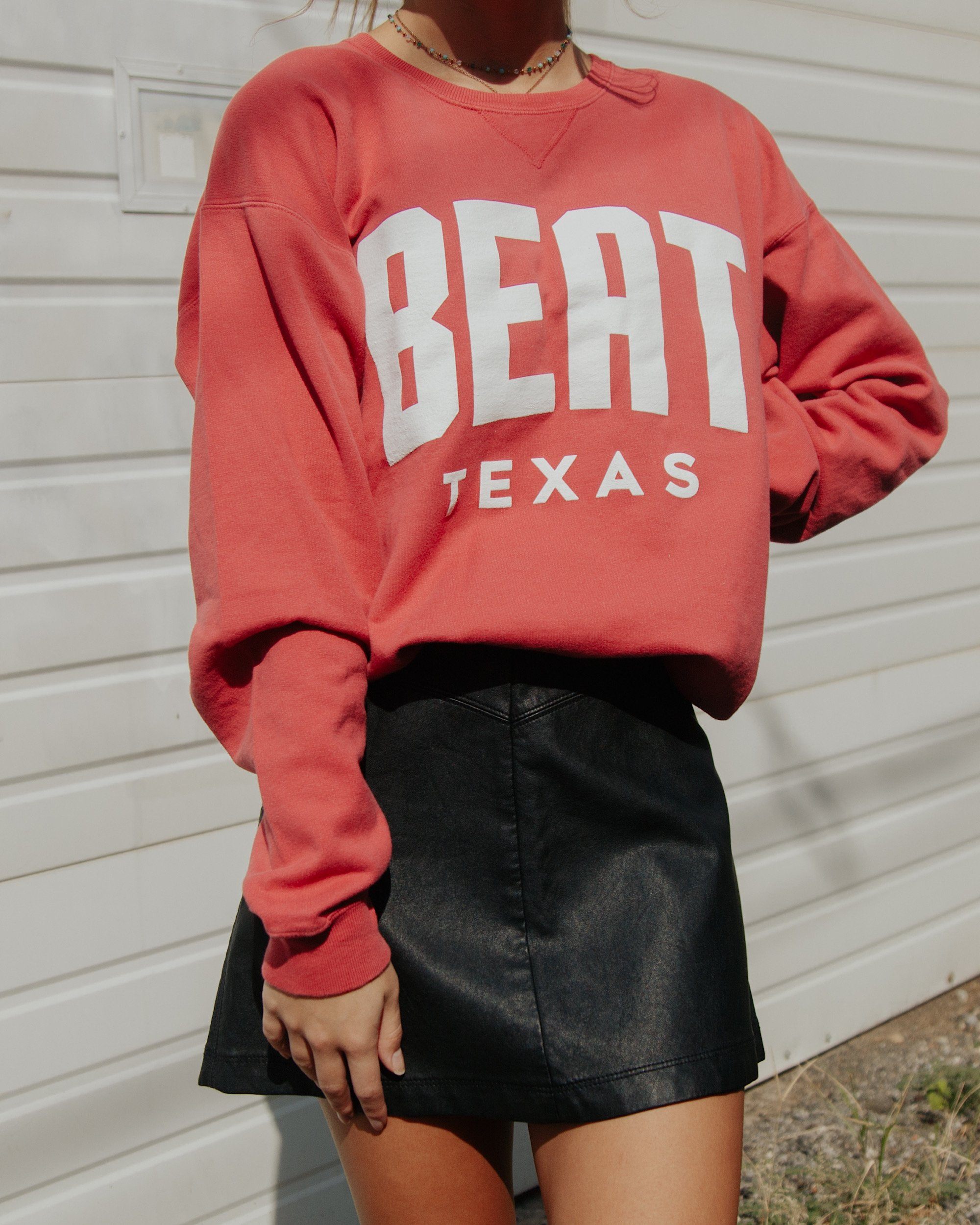 Beat Texas Gault Crimson Sweatshirt - shoplivylu