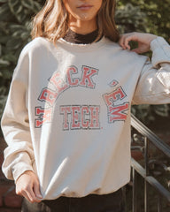 Texas Tech Mega Arch Sand Thrifted Sweatshirt - shoplivylu