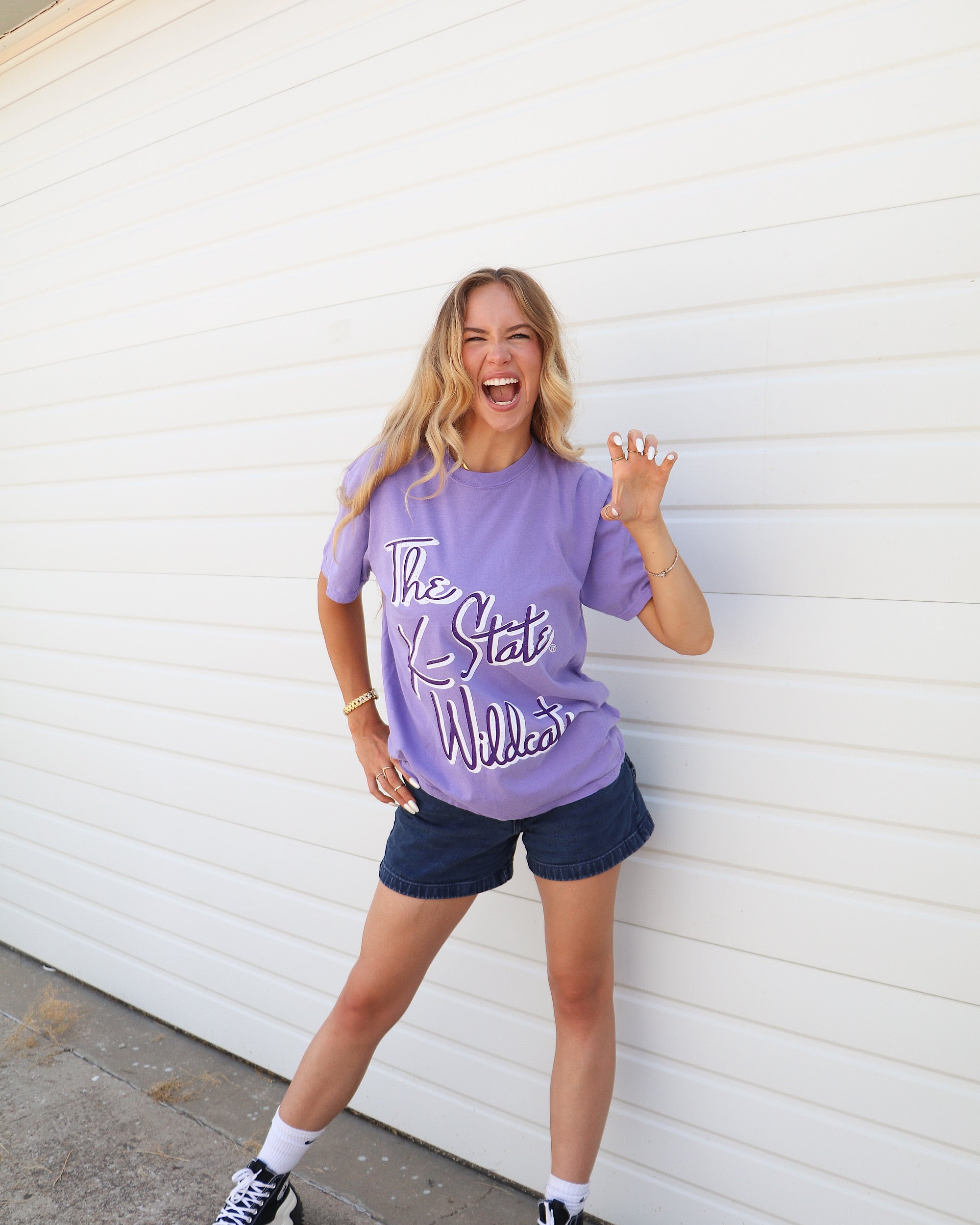 KSU Wildcats Beverly Violet Tee - shoplivylu