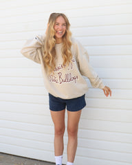 Mississippi State Bulldogs Beverly Sand Thrifted Sweatshirt - shoplivylu