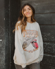 Rolling Stones Volunteers Basketball Net Sand Thrifted Sweatshirt - shoplivylu