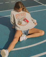 Rolling Stones Cowboys Basketball Net Sand Thrifted Sweatshirt - shoplivylu