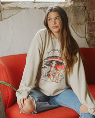 Comfortably Numb Sand Thrifted Sweatshirt - shoplivylu