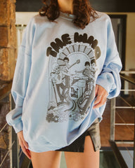 The Who Illustration Blue Thrifted Sweatshirt (FINAL SALE) - shoplivylu