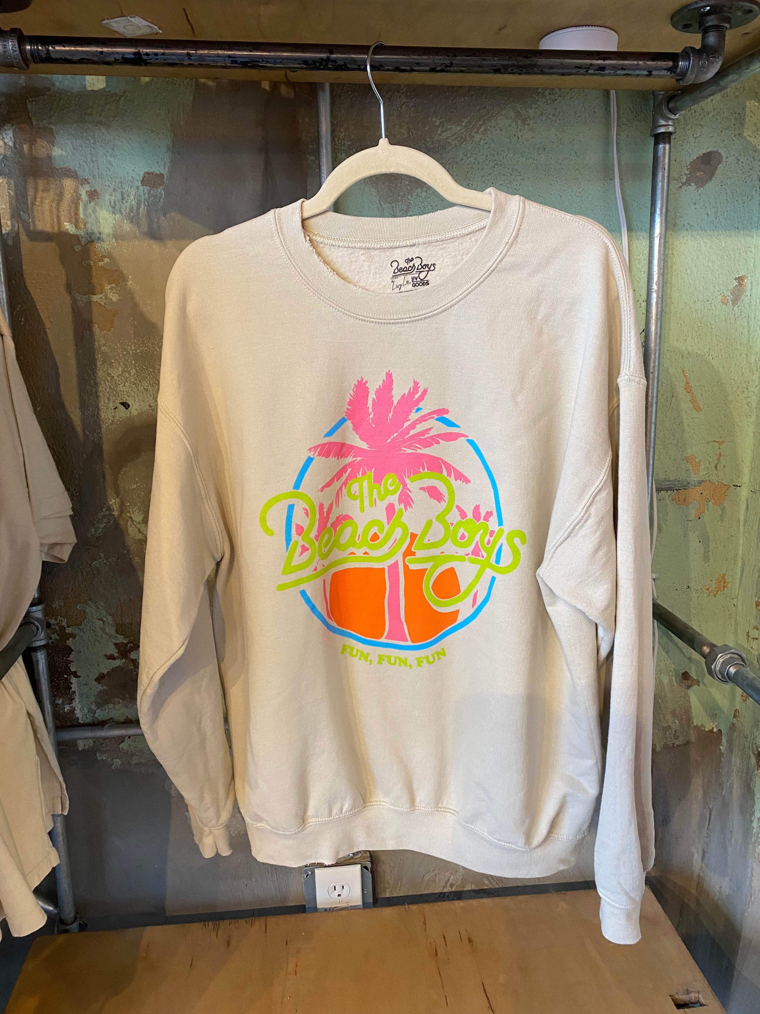 The Beach Boys Fun Fun Sand Thrifted Sweatshirt - shoplivylu