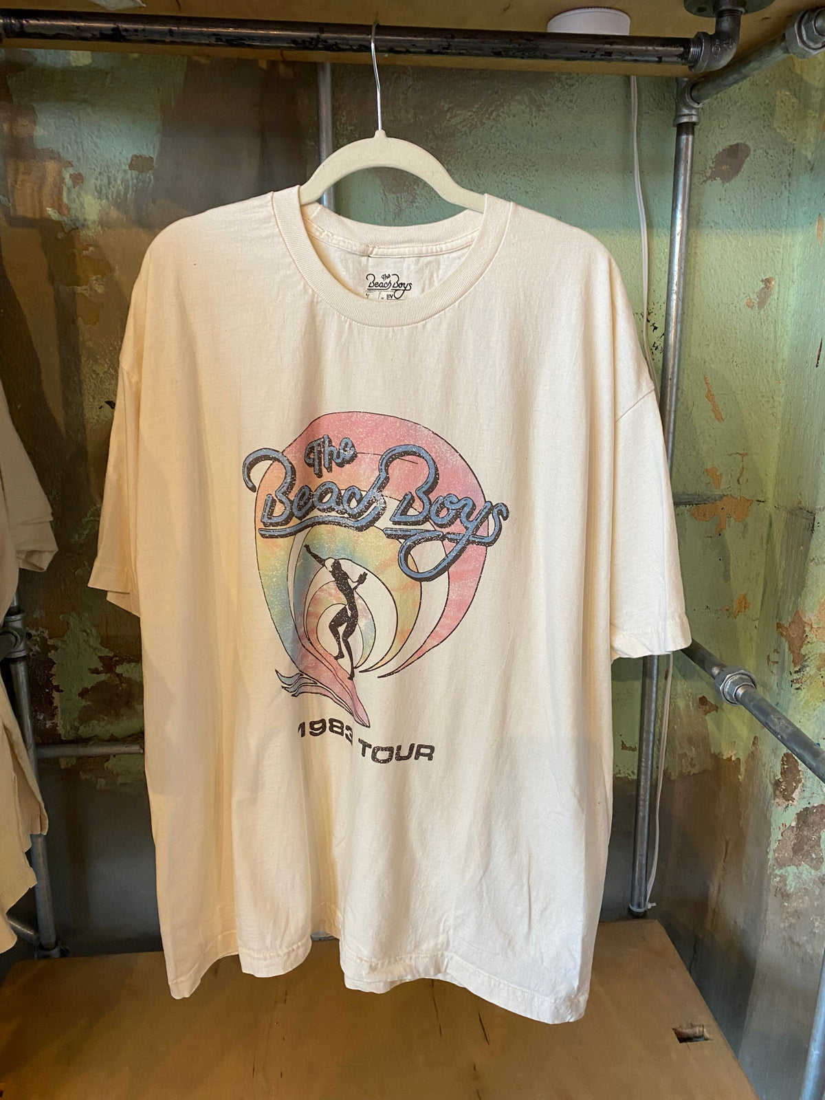 The Beach Boys Tie Dye Classic Off White One Size Tee - shoplivylu