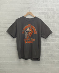 Rolling Stones Rock 'Em Pokes Charcoal Thrifted Tee - shoplivylu