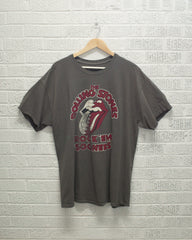 Rolling Stones Rock 'Em Sooners Charcoal Thrifted Tee - shoplivylu