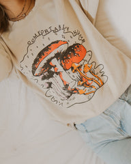 Comfortably Numb Sand Thrifted Sweatshirt - shoplivylu