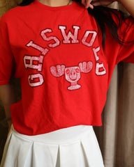 Griswold Red Thrifted Tee - shoplivylu