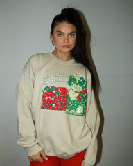All I Want For Christmas Sand Thrifted Sweatshirt - shoplivylu