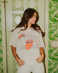 Rolling Stones Clemson Tigers Stoned Off White Thrifted Tee - shoplivylu