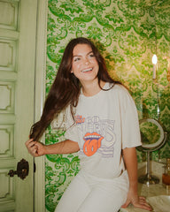 Rolling Stones Clemson Tigers Stoned Off White Thrifted Tee - shoplivylu