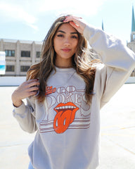 Rolling Stones Cowboys Stoned Sand Thrifted Sweatshirt - shoplivylu