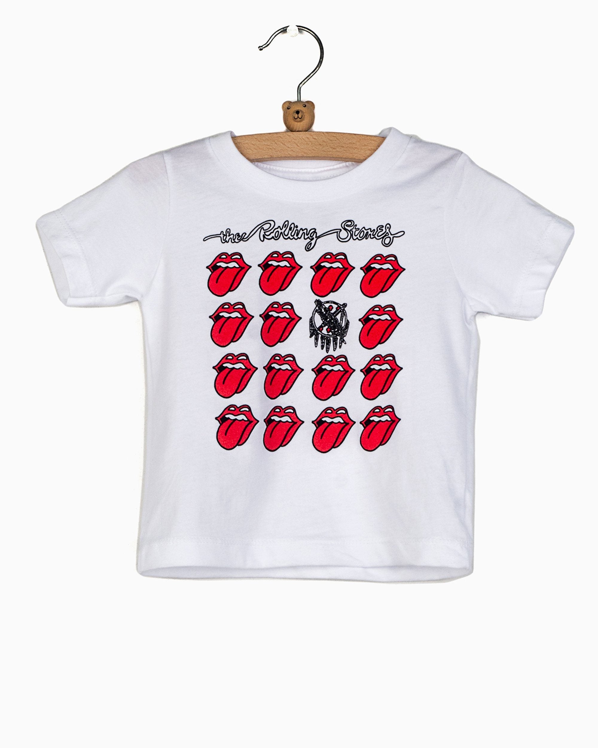 Children's Rolling Stones Oklahoma Flag Multi Lick White Tee (4476895395943)