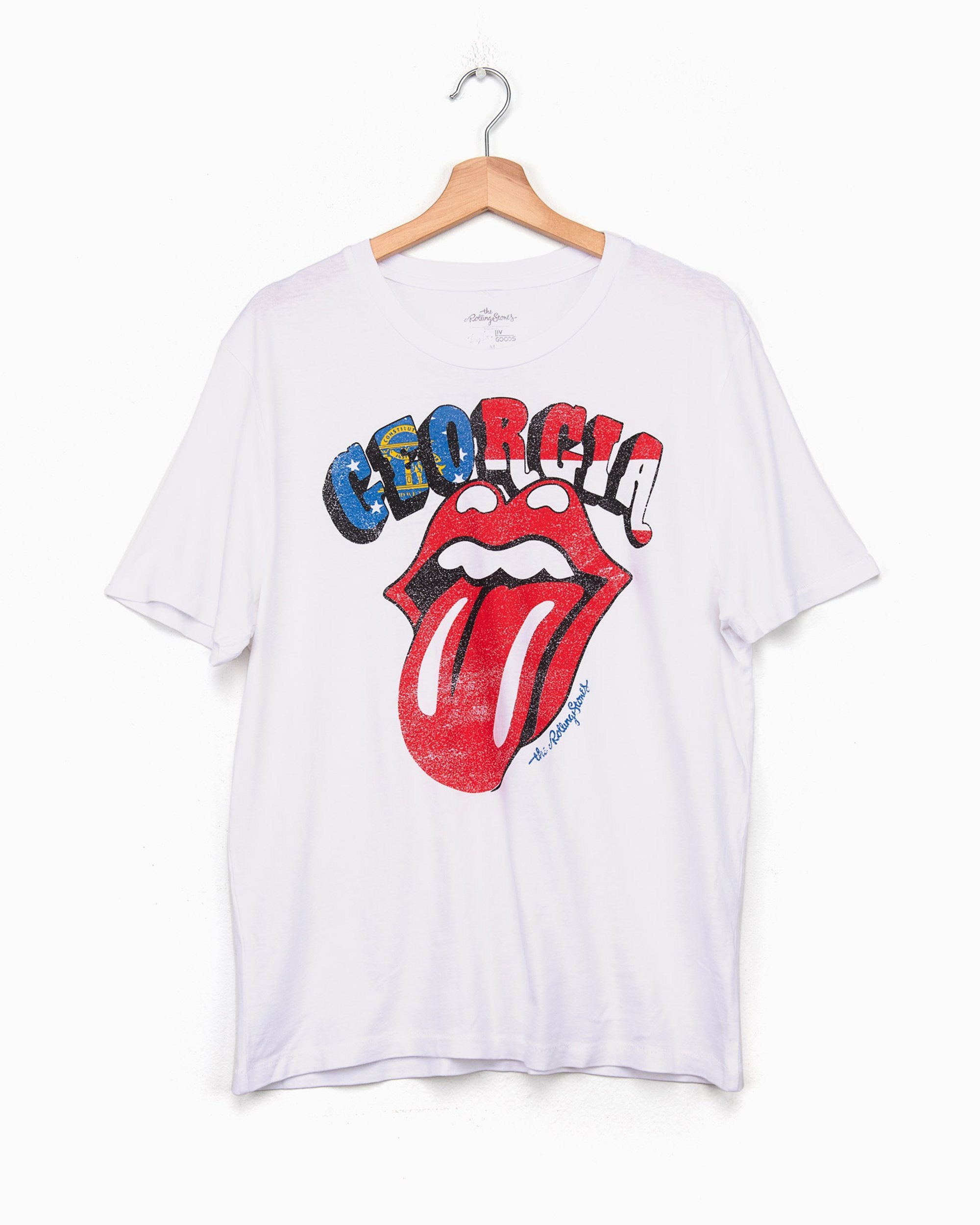 Rolling Stones Georgia Flag Rocker White Tee (4514347253863)