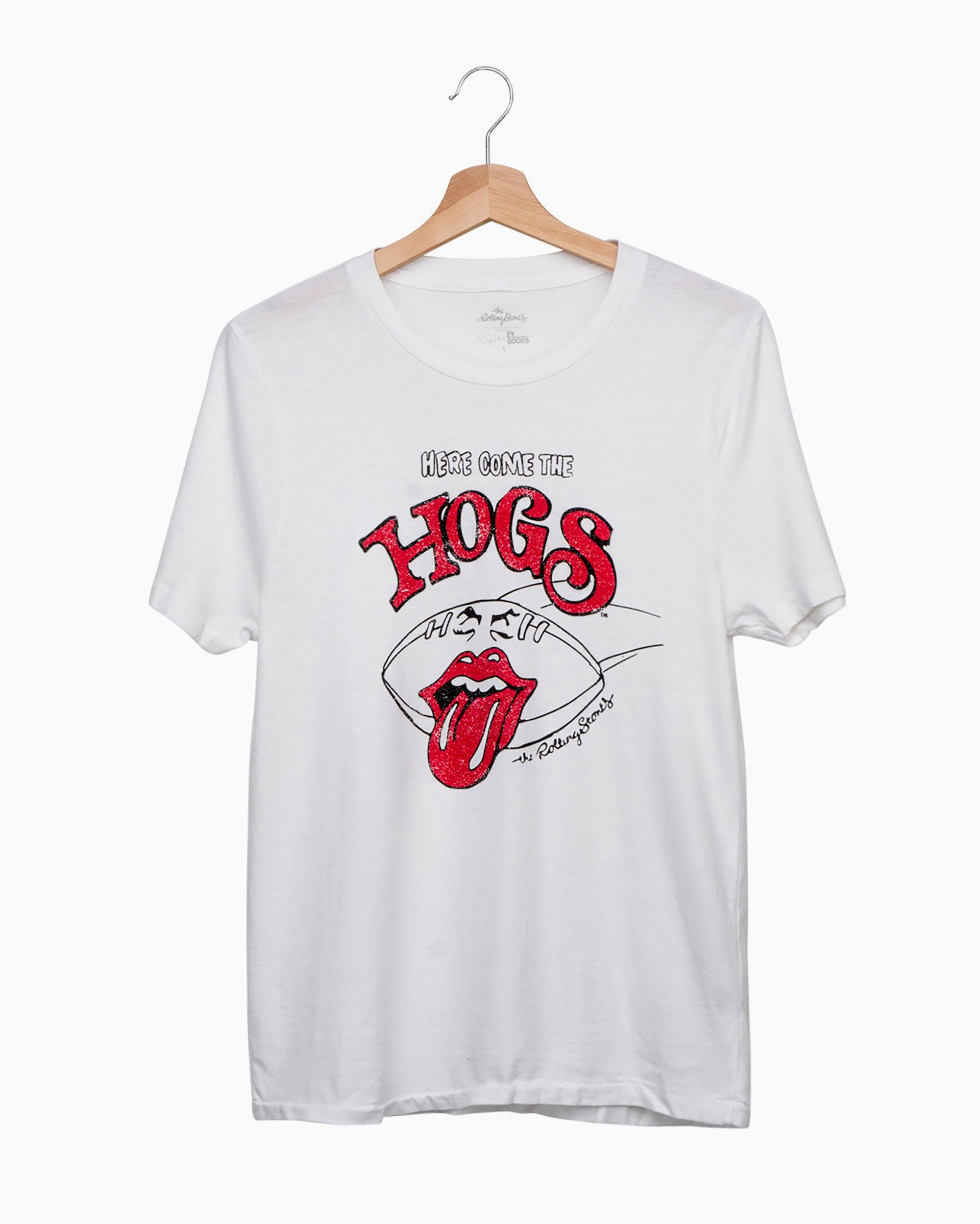 Rolling Stones Here Come the Hogs White Tee - shoplivylu