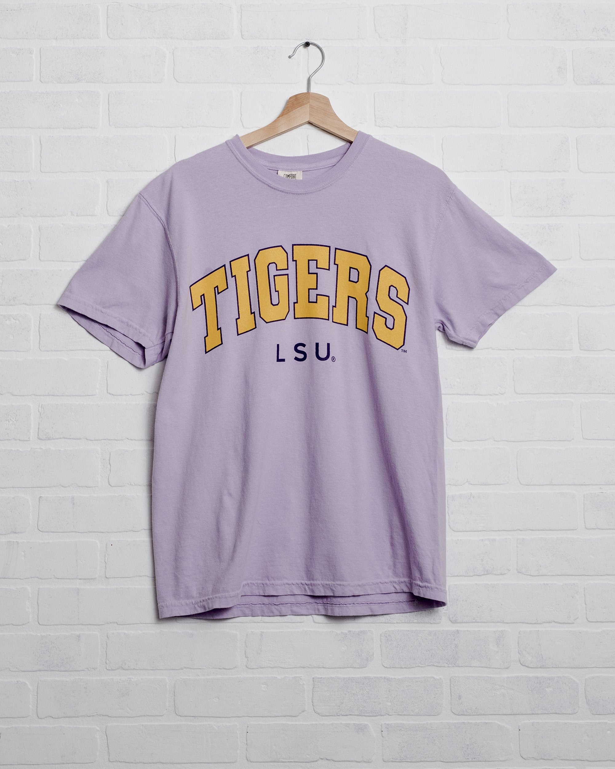 LSU Tigers Filled Gault Orchid Tee - shoplivylu