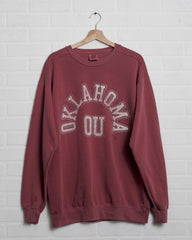 OU Mega Arch Crimson Sweatshirt - shoplivylu