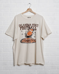 OSU Football Party Off White Thrifted Tee - shoplivylu