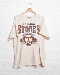 Rolling Stones Longhorns College Seal Off White Thrifted Tee