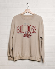 MSU Bulldogs 80s Sand Thrifted Sweatshirt - shoplivylu