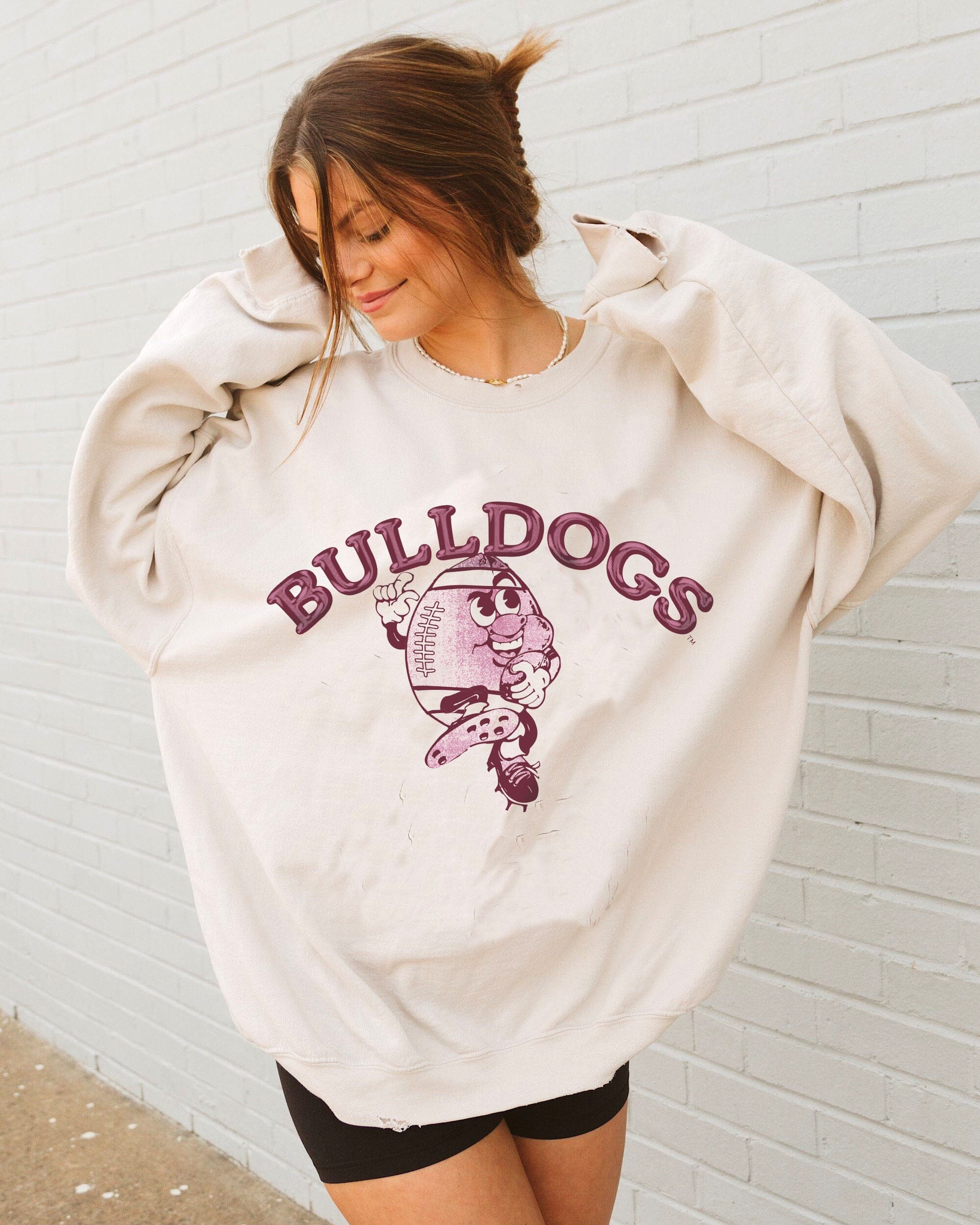 Mississippi State Bulldogs Football Run Sand Thrifted Sweatshirt