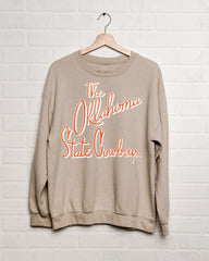 OSU Cowboys Beverly Sand Thrifted Sweatshirt - shoplivylu