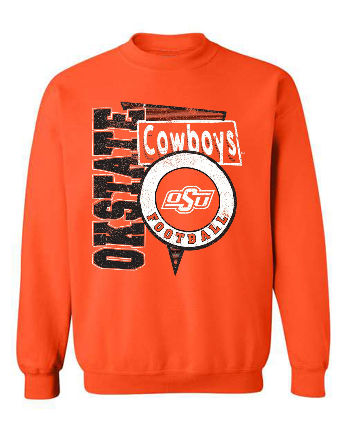 OSU Cowboys Football Spree Orange Thrifted Sweatshirt