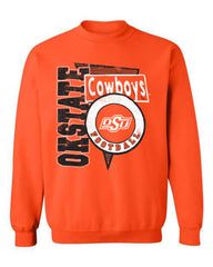 OSU Cowboys Football Spree Orange Thrifted Sweatshirt