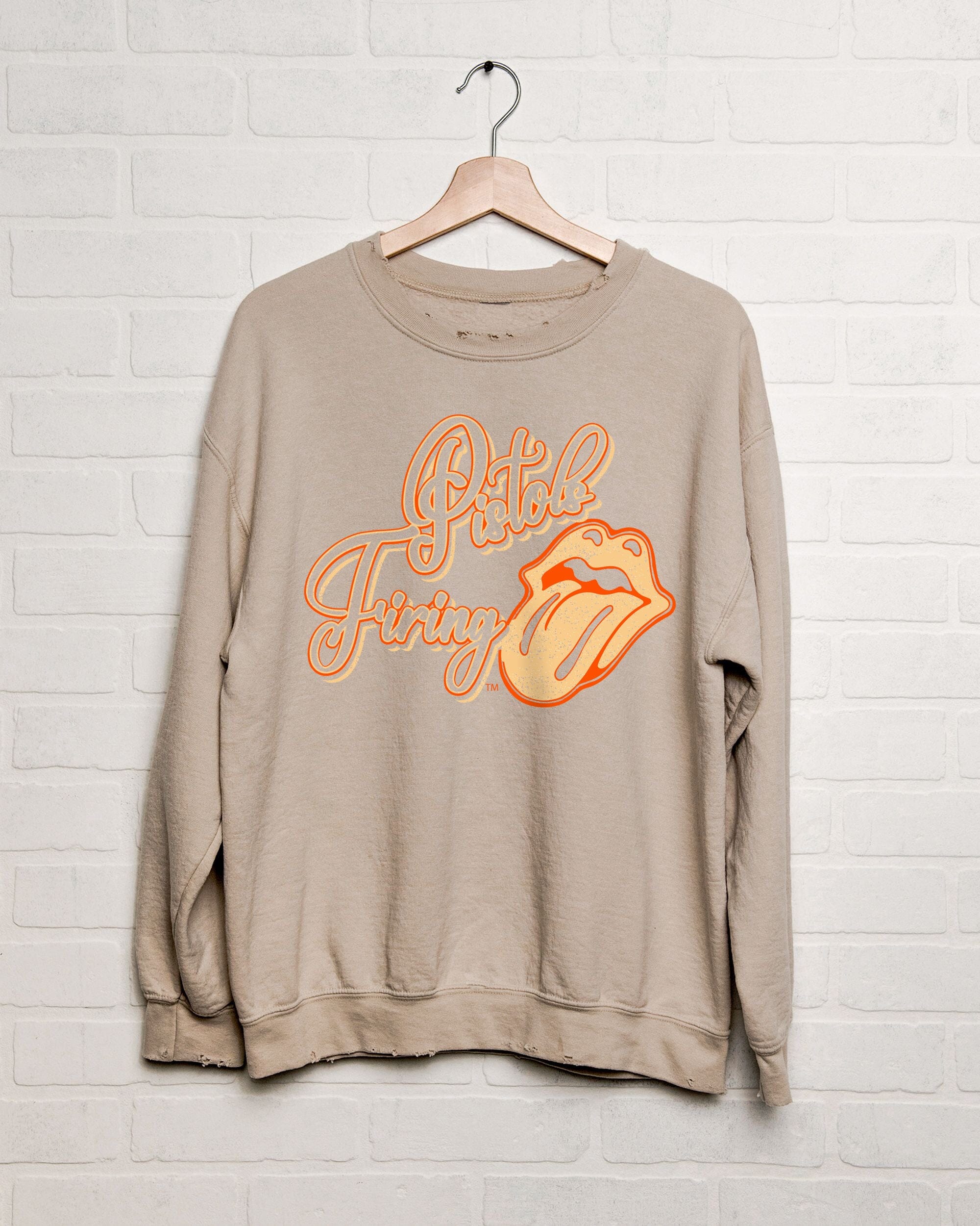 Rolling Stones OSU Malibu Puff Ink Sand Thrifted Sweatshirt