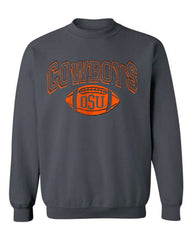 OSU Cowboys Wonka Football Charcoal Thrifted Sweatshirt