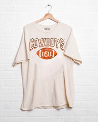 OSU Cowboys Wonka Football Off White Thrifted Tee